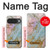 S3717 Rose Gold Blue Pastel Marble Graphic Printed Case For Google Pixel 10, 10 Pro