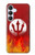 S2803 Fire Red Devil Spear Symbol Case For Samsung Galaxy S25 FE