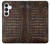 S2850 Brown Skin Alligator Graphic Printed Case For Samsung Galaxy S25 FE