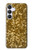 S3388 Gold Glitter Graphic Print Case For Samsung Galaxy S25 FE