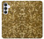 S3388 Gold Glitter Graphic Print Case For Samsung Galaxy S25 FE