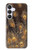 S3691 Gold Peacock Feather Case For Samsung Galaxy S25 FE