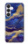 S3906 Navy Blue Purple Marble Case For Samsung Galaxy S25 FE