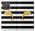 S2882 Black and White Striped Gold Dolphin Case For Motorola Edge (2025)