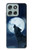 S3693 Grim White Wolf Full Moon Case For Motorola Moto G56