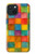 S4077 Water Color Painting Colorful Check Pattern Case For iPhone 15
