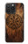 S4036 Viking Vegvisir Compass Wood Case For iPhone 15 Pro Max