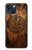 S4036 Viking Vegvisir Compass Wood Case For iPhone 14