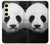 S4049 Cute Panda Stick Out Tongue Case For Samsung Galaxy S24