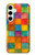 S4077 Water Color Painting Colorful Check Pattern Case For Samsung Galaxy S24 Plus