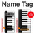 S3078 Black and White Piano Keyboard Case For Sony Xperia 10 VII