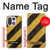 S2231 Yellow and Black Line Hazard Striped Case For OnePlus 15