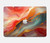 S4012 Red Marble Gold Veins Hard Case For MacBook Air 15″ (2023,2024,2025) - A2941, A3114, 3241