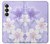 S2361 Purple White Flowers Case For Samsung Galaxy S26