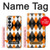 S3421 Black Orange White Argyle Plaid Case For Samsung Galaxy S26