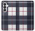 S3452 Plaid Fabric Pattern Case For Samsung Galaxy S26