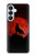S2955 Wolf Howling Red Moon Case For Samsung Galaxy S26 Plus