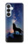 S3555 Wolf Howling Million Star Case For Samsung Galaxy S26 Plus