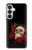 S3753 Dark Gothic Goth Skull Roses Case For Samsung Galaxy S26 Plus