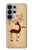 S3081 Wooden Raindeer Graphic Printed Case For Samsung Galaxy S26 Ultra