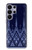 S3950 Textile Thai Blue Pattern Case For Samsung Galaxy S26 Ultra