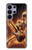 S3984 Fire Skeleton Playing Guitar Case For Samsung Galaxy S26 Ultra