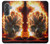 S0863 Hell Fire Skull Case For Samsung Galaxy A37