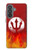 S2803 Fire Red Devil Spear Symbol Case For Samsung Galaxy A37