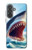 S4004 Oil Color Painting Giant Shark Case For Samsung Galaxy A37