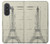 S3474 Eiffel Architectural Drawing Case For Samsung Galaxy A57
