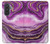 S3896 Purple Marble Gold Streaks Case For Samsung Galaxy A57