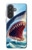 S4004 Oil Color Painting Giant Shark Case For Samsung Galaxy A57