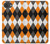 S3421 Black Orange White Argyle Plaid Case For iPhone 17e