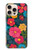 S4105 Vibrant Colorful Floral Pattern Case For iPhone 16 pro