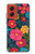 S4105 Vibrant Colorful Floral Pattern Case For Motorola Moto G Stylus 5G (2024)