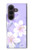 S2361 Purple White Flowers Case For Samsung Galaxy Z Fold 8 Ultra