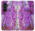 S2907 Purple Turquoise Stone Case For Samsung Galaxy Z Fold 8 Ultra