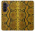 S3365 Yellow Python Skin Graphic Print Case For Samsung Galaxy Z Fold 8 Ultra