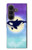 S3807 Killer Whale Orca Moon Pastel Fantasy Case For Samsung Galaxy Z Fold 8 Ultra