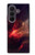 S3897 Red Nebula Space Case For Samsung Galaxy Z Fold 8 Ultra