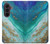 S3920 Abstract Ocean Blue Color Mixed Emerald Case For Samsung Galaxy Z Fold 8 Ultra