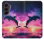 S3980 Dolphin Sunset Milky Way Case For Samsung Galaxy Z Fold 8 Ultra
