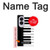 S3078 Black and White Piano Keyboard Case For Samsung Galaxy Z Fold 8