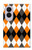 S3421 Black Orange White Argyle Plaid Case For Samsung Galaxy Z Fold 8