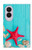 S3428 Aqua Wood Starfish Shell Case For Samsung Galaxy Z Fold 8