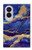 S3906 Navy Blue Purple Marble Case For Samsung Galaxy Z Fold 8