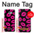 S2933 Pink Lips Kisses on Black Case For Samsung Galaxy A5 (2017)