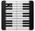 S3078 Black and White Piano Keyboard Case For Samsung Galaxy A5 (2017)