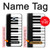 S3078 Black and White Piano Keyboard Case For Samsung Galaxy A5 (2017)