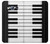 S3078 Black and White Piano Keyboard Case For Samsung Galaxy J3 (2016)